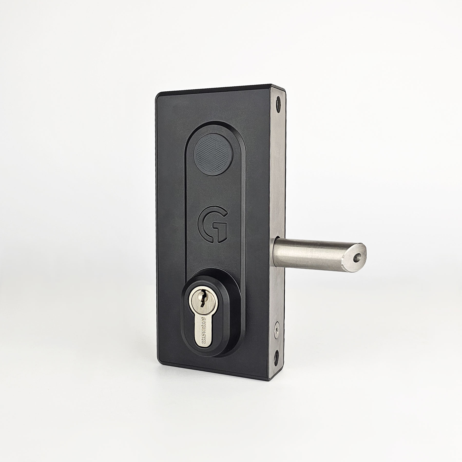 black keylatch gate lock with key hole
