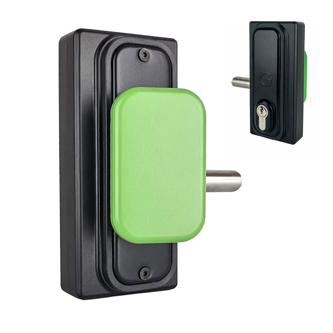 Superlock Quick exit Key access gate lock with green push pad