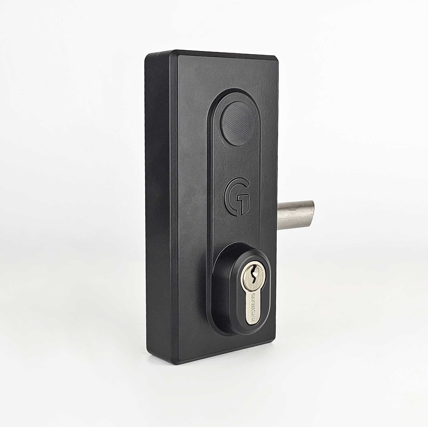 black keylatch gate lock with key hole