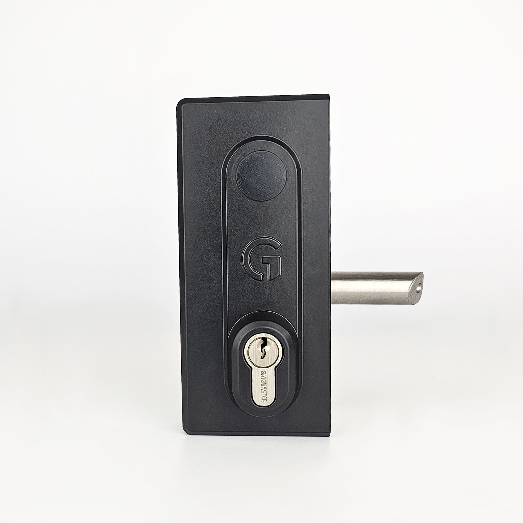 black keylatch gate lock with key hole