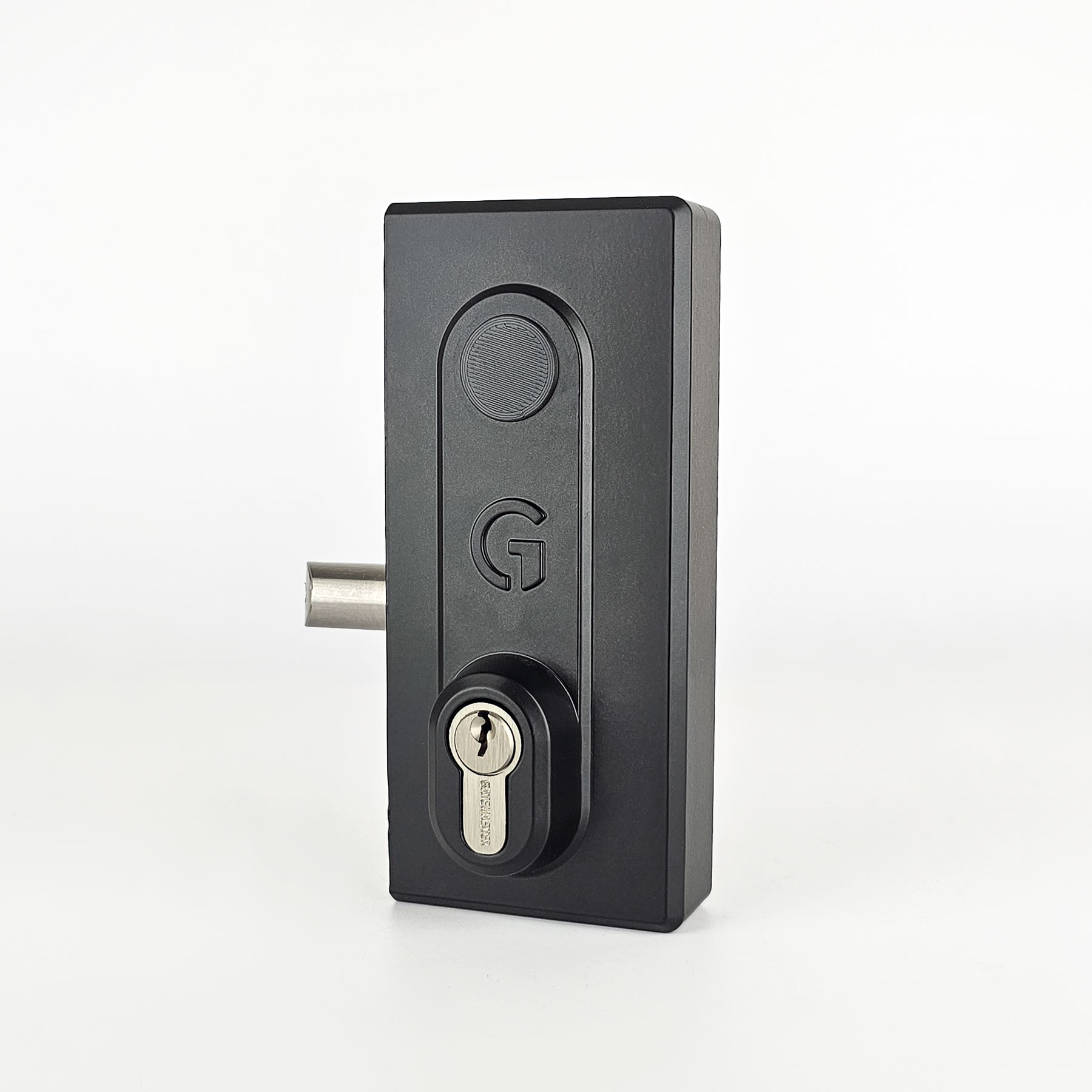 black keylatch gate lock with key hole