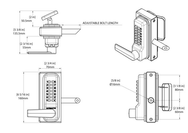 Superlock 2.0 Code Gate Lock | Quick Exit | RapidReset Keypad Entry - Image 5