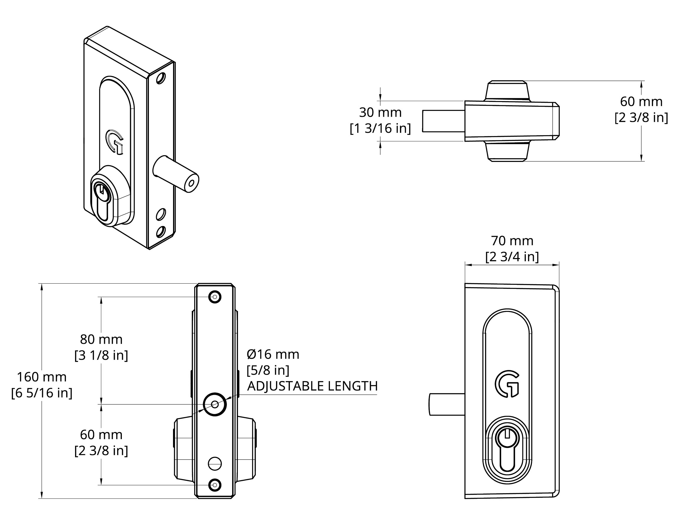 Superlock Deadlock Gate Lock | Double-Sided Key Access - Image 5