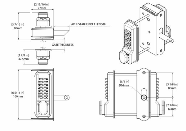 Superlock 2.0 Code Gate Lock for Wooden Gates | Double-Sided - Image 7