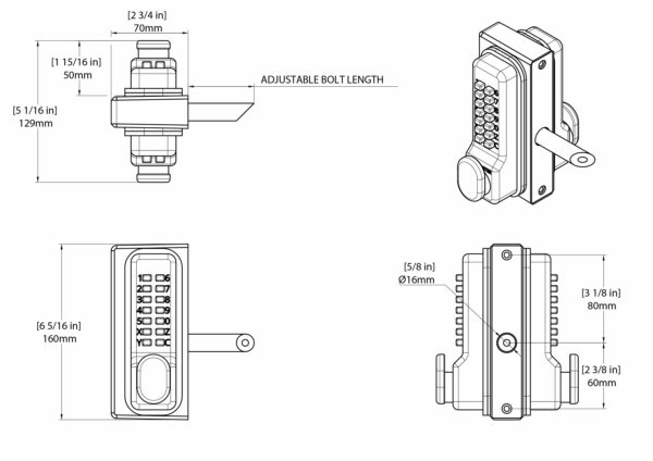 Superlock 2.0 Digital Code Gate Lock | Double-Sided Keypad - Image 7