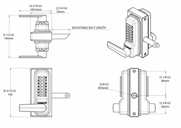 Superlock 2.0 Code Gate Lock | RapidReset Keypad | Double-Sided - Image 7