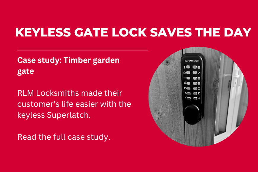 Keyless timber gate lock saves the day