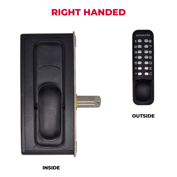 right handed digital gate lock with code for timber gates