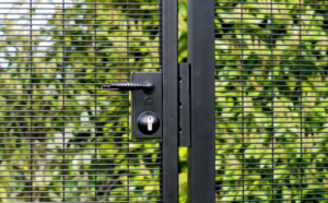 black stainless steel lock