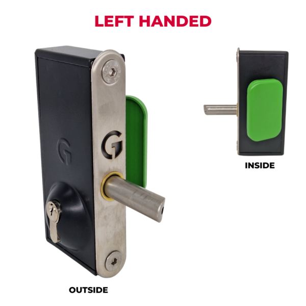 quick exit push pad lock with panic exit and key access left handed