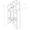 Technical drawing of security lock keep