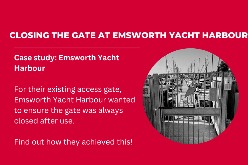 "Closing the gate at Emsworth Yacht Harbour"