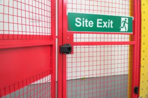 keypad lock on temporary fencing