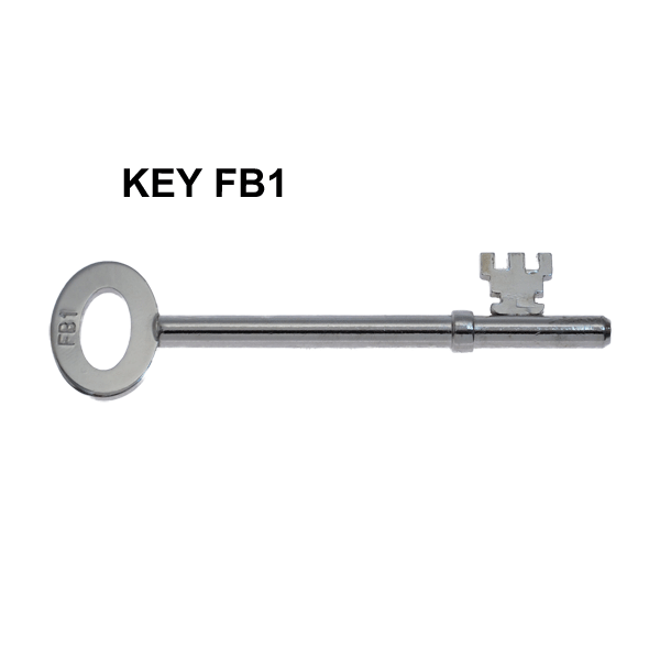 Fire brigade key. Text above: "KEY FB1"