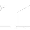 Technical drawing of floor mounted gate stop for sliding gates
