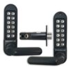 Two heavy duty digital keypad locks with handles side by side