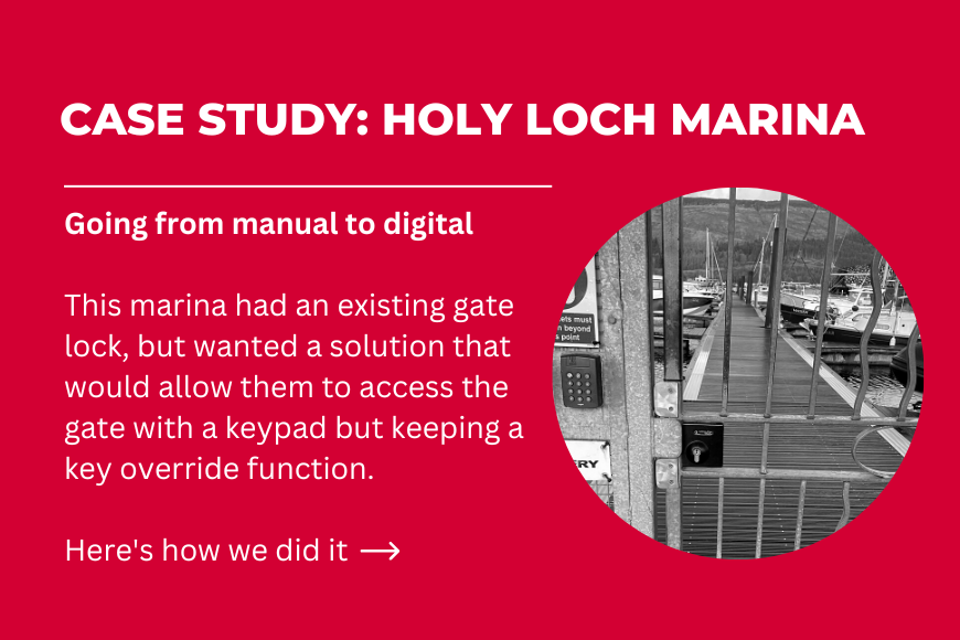 Holy Loch Marina digital keypad lock solution for yacht clubs