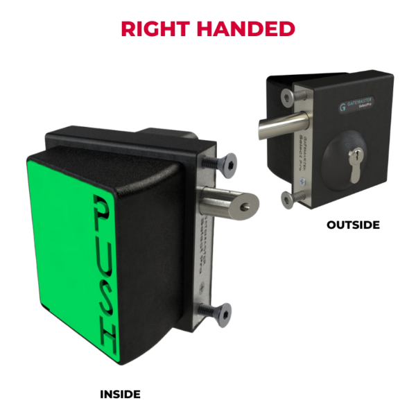 push pad lock with key access right handed