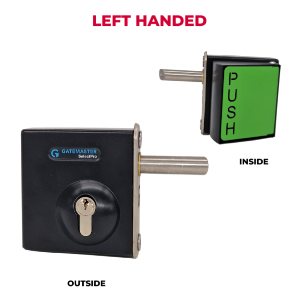 push pad lock with key access left handed