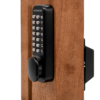 Wooden gate lock with keypad
