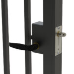 Weld-in gate lock welded into metal gate frame best metal gate locks