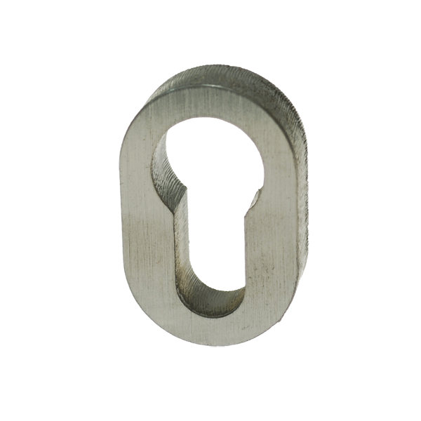 Weldable steel security escutcheon for key cylinder