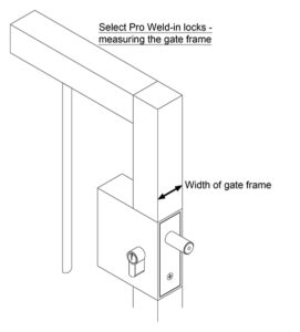 how to measure a weld in gate lock