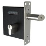 Square Select Pro latch lock with forend plate with fixing holes