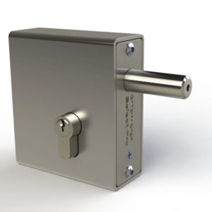 Steel key operated weldable deadlock