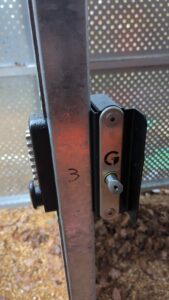 metal gate lock for bicycle cycle storage units