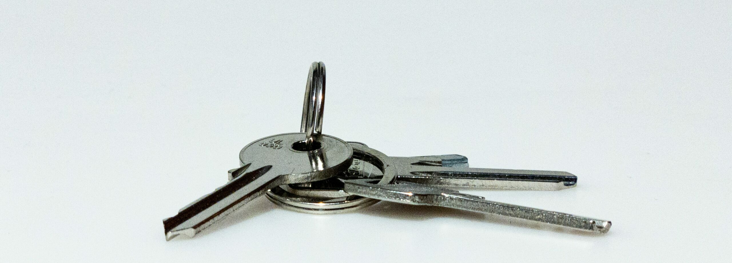 set of three keys on key chain